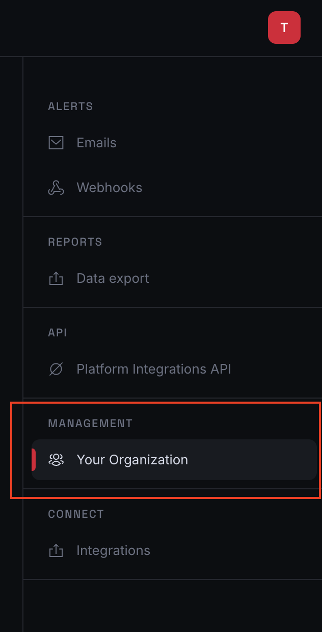 Navigate to Your Organization