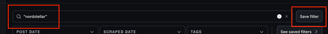 Dar Web Search save fitler button