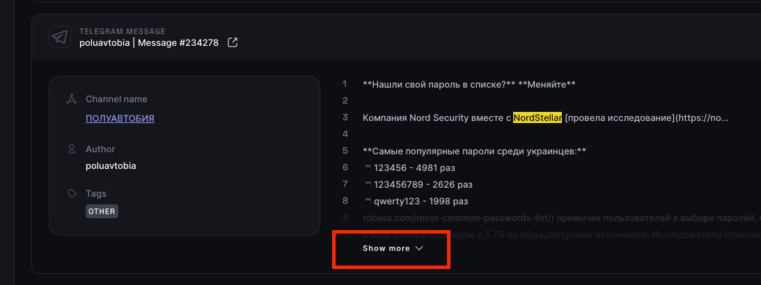 Dark Web Search Show more